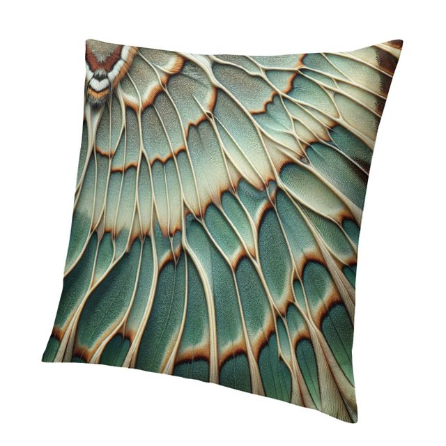 Ulloord Throw Pillow Cover Decor Flowers Background Blue Butterfly Word