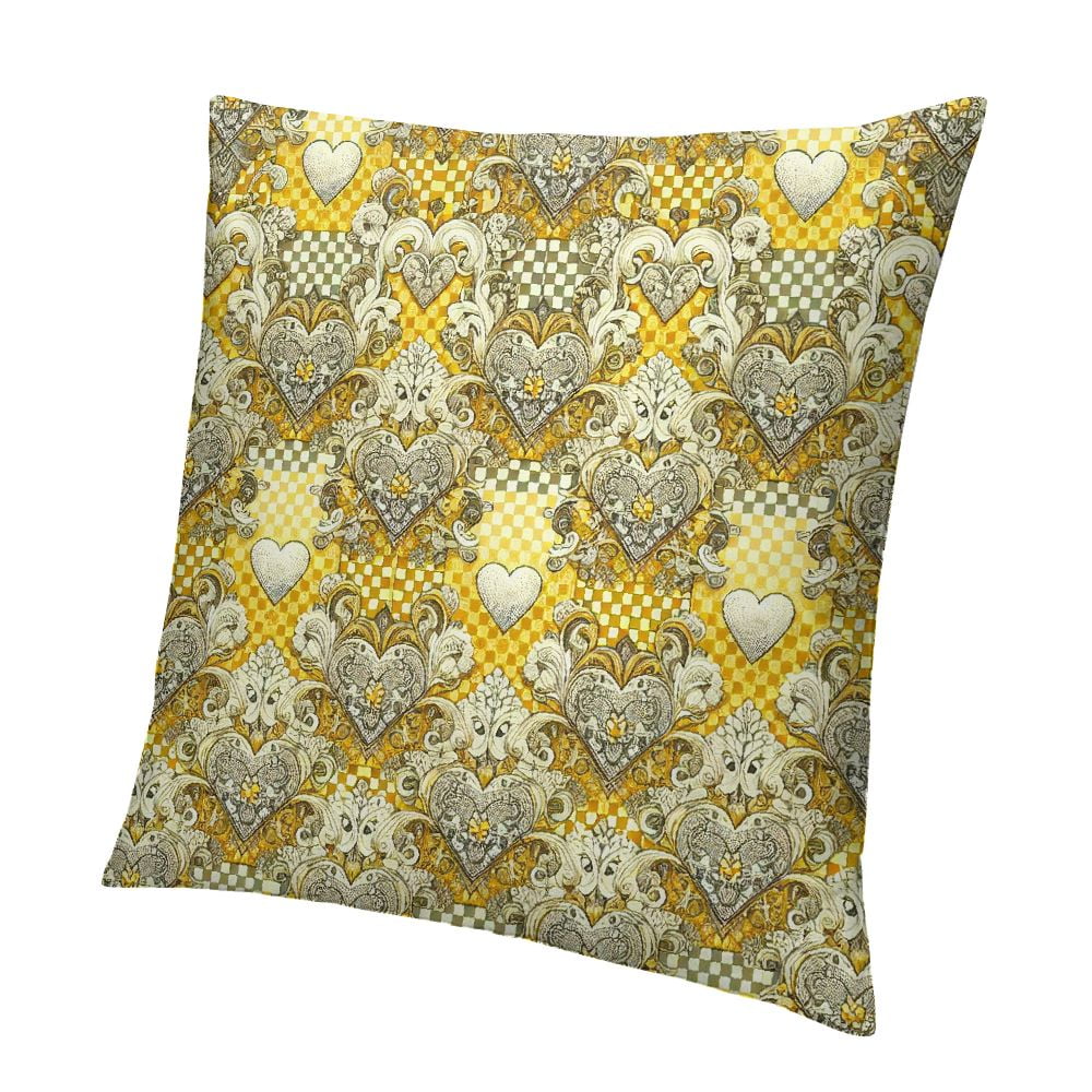 Ulloord Throw Pillow Cover Gingham Pattern with Bicolor Checkered