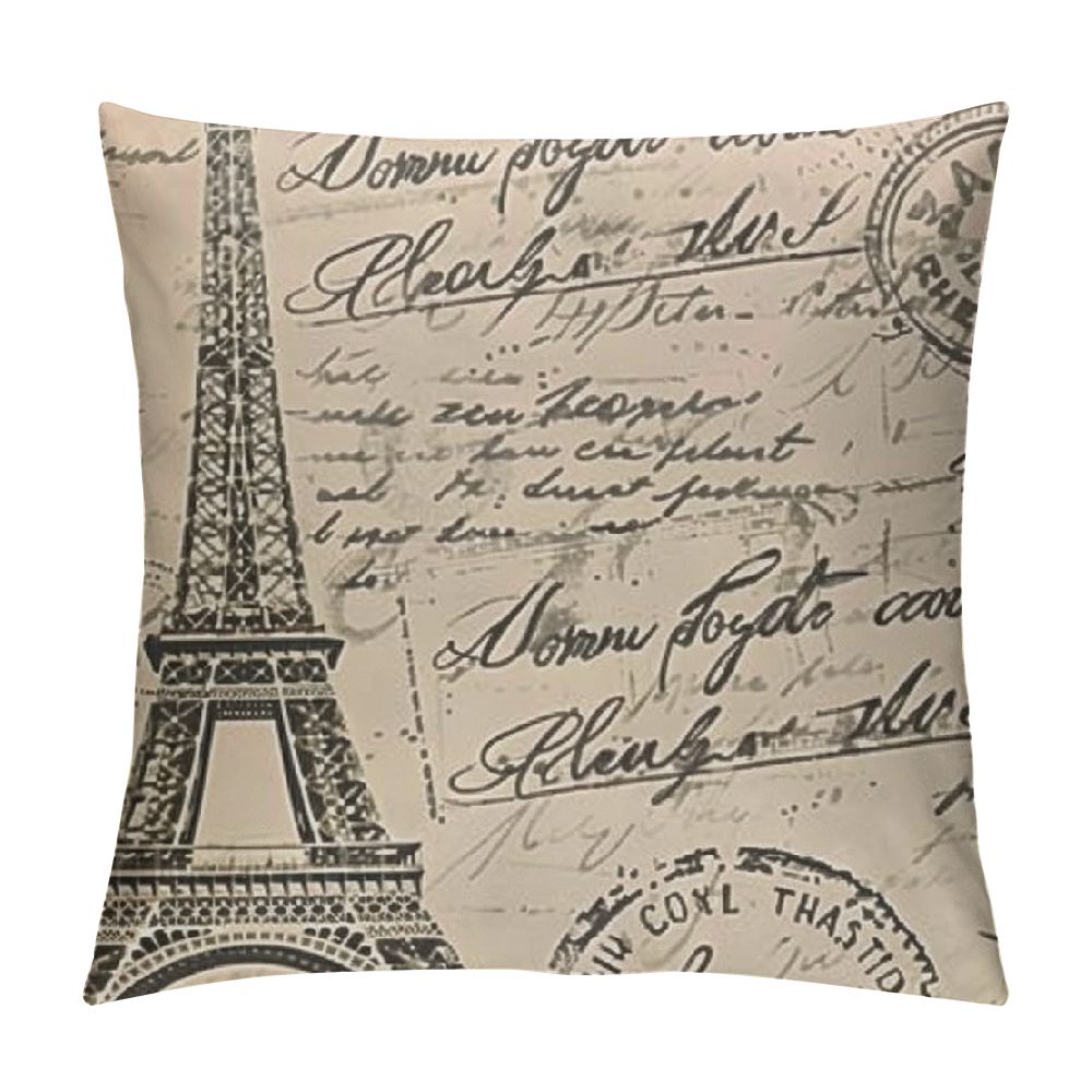 Ulloord Throw Pillow Cover Pink Pattern and Lotus Flowers Leaves Beach