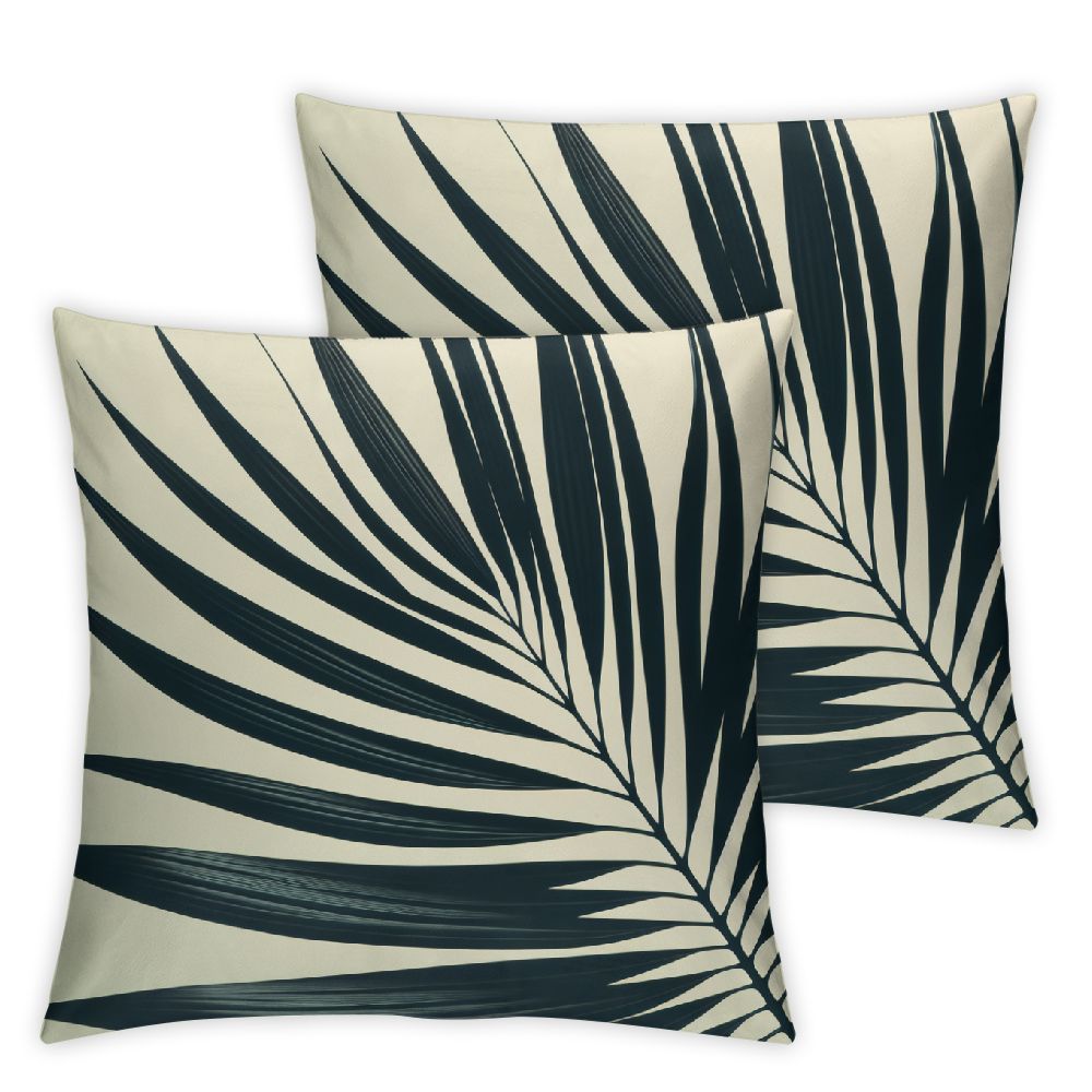 Ulloord Throw Pillow Covers,Black Tree Silhouette Isolated Asia Beaches