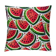 Ulloord Throw Pillows Covers Cool Sweet Juicy Pieces Watermelon Pattern  Throw Pillow Cover Beach Fruits Decor Pillow Case for Sofa (Xigua )