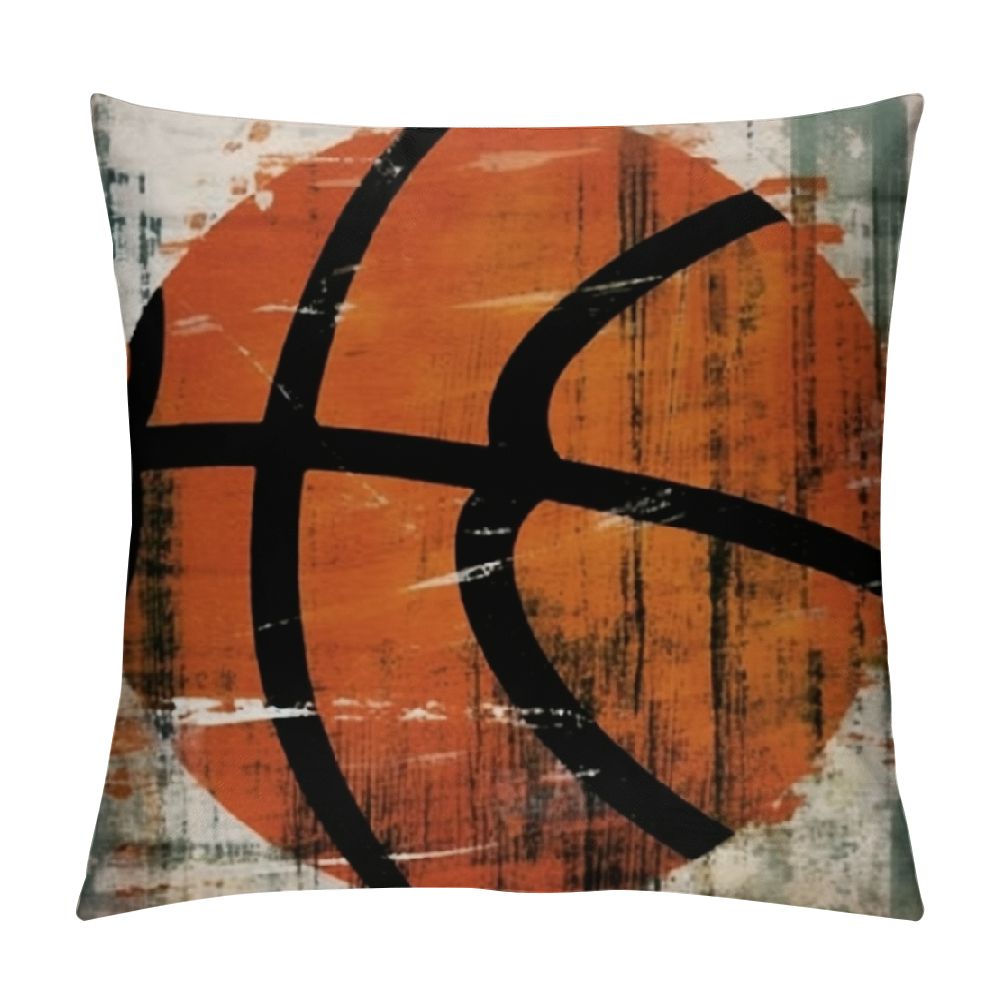 Ulloord Vintage Basketball Pillow Cover Decorative Throw Pillow Covers