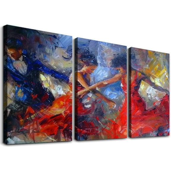 Ulloord Wall Art, Women's Creative Painting Poster, Abstract Art, Dancing Oil Painting Canvas Painting Posters And Prints Wall Art Pictures for Living Room Bedroom Decor