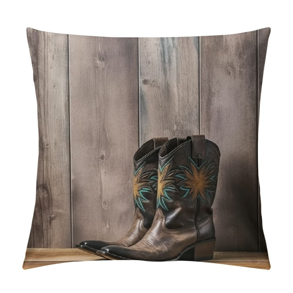 Ulloord Western Decorative Throw Pillow Case, Traditional Rodeo Cowboy ...