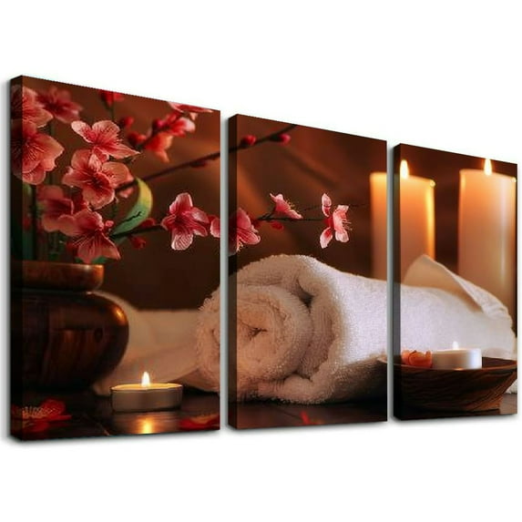 Ulloord s Massage And Beauty Club Towel Floral Canvas Painting s And Prints Wall Art Pictures for Living Room Bedroom Decor