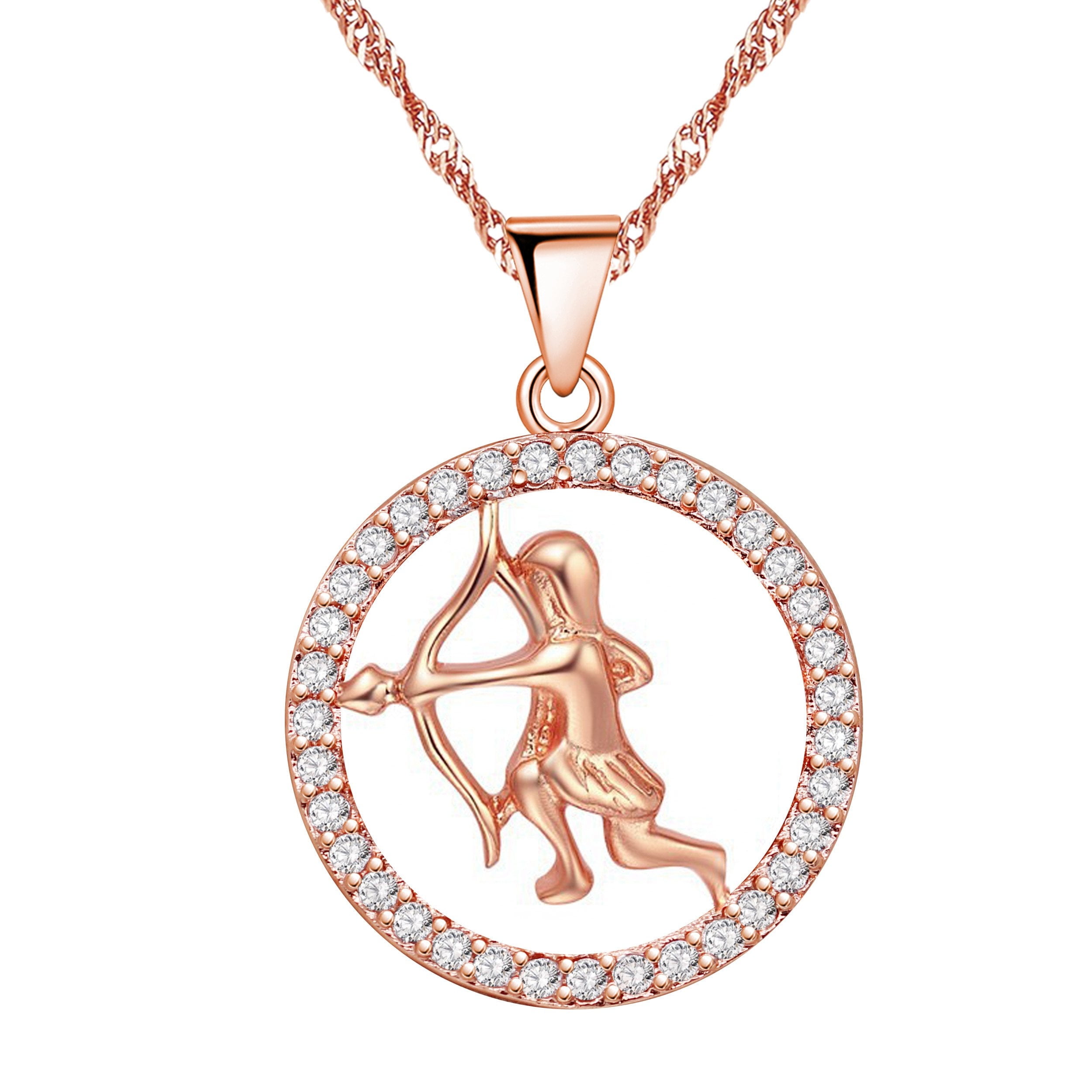 Virgo - Diamond Zodiac Constellation Pendant Necklace In 18kt Gold - Foto 5