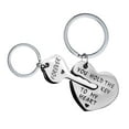 thumbnail image 1 of Uloveido 2pcs Couple Puzzle Love Heart Key Chain Ring Set for Men and Women Christmas Valentine's Gift -You Hold the Key to My Heart SN150, 1 of 6