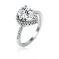 thumbnail image 1 of Uloveido 925 Sterling Silver Pear-Shaped Cubic Zirconia Solitaire Ring Promise Wedding Engagement Jewelry for Women (White, Size 6)JZ116, 1 of 7