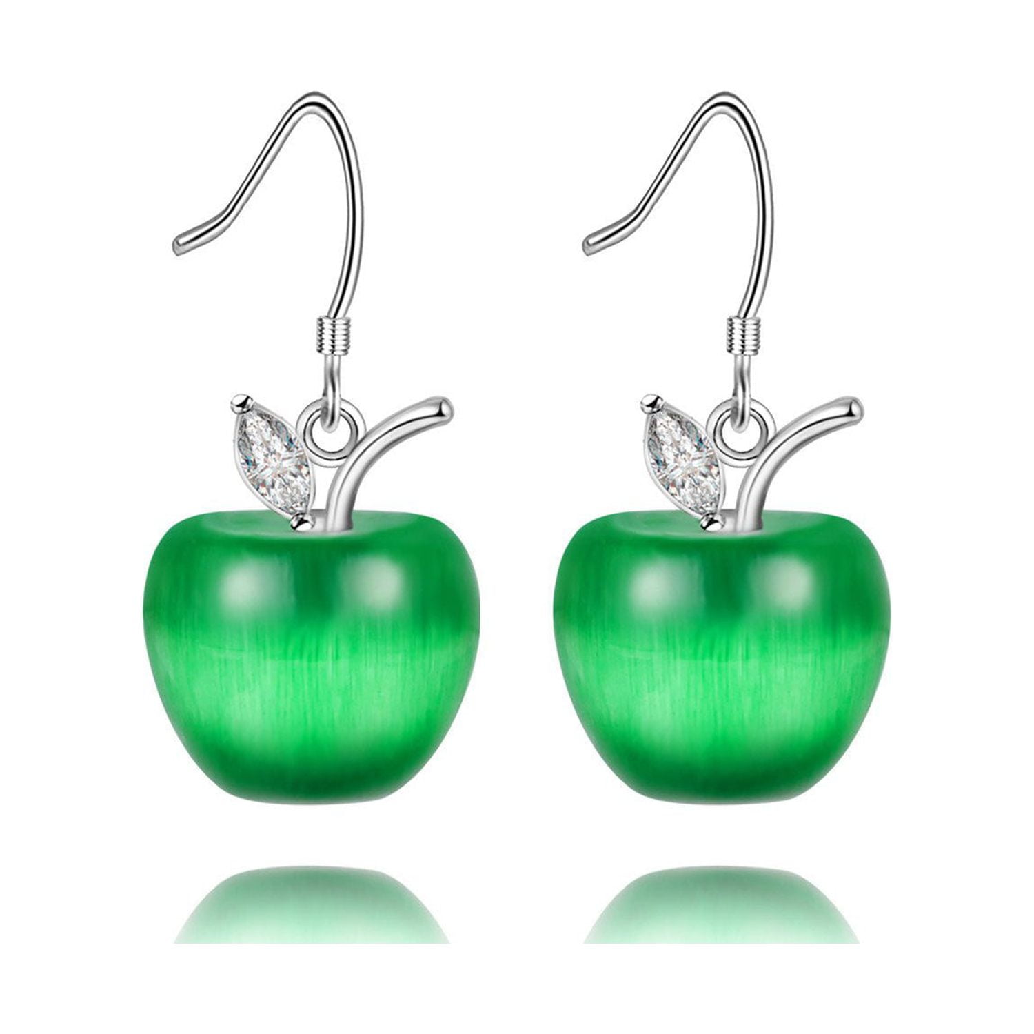 Green clearance apple earrings