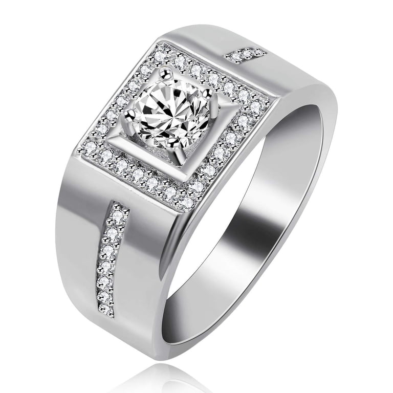 14K White Gold Lab-Created Diamond Eternity Band (2 CTW F-  Size 9 lab created diamond wedding band display picture 1