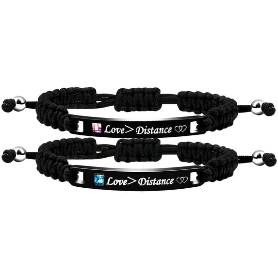 Uloveido Love> Distance Bracelets for Couples Boyfriend and Girlfriend Birthday Anniversary Bracelet Gift Y781