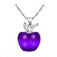 thumbnail image 1 of Uloveido Purple Fantasy Crystal Apple-Shape Pendant Necklace, Popular Clavicle Necklace for Mother, Teacher's Day YL007-Purple, 1 of 6