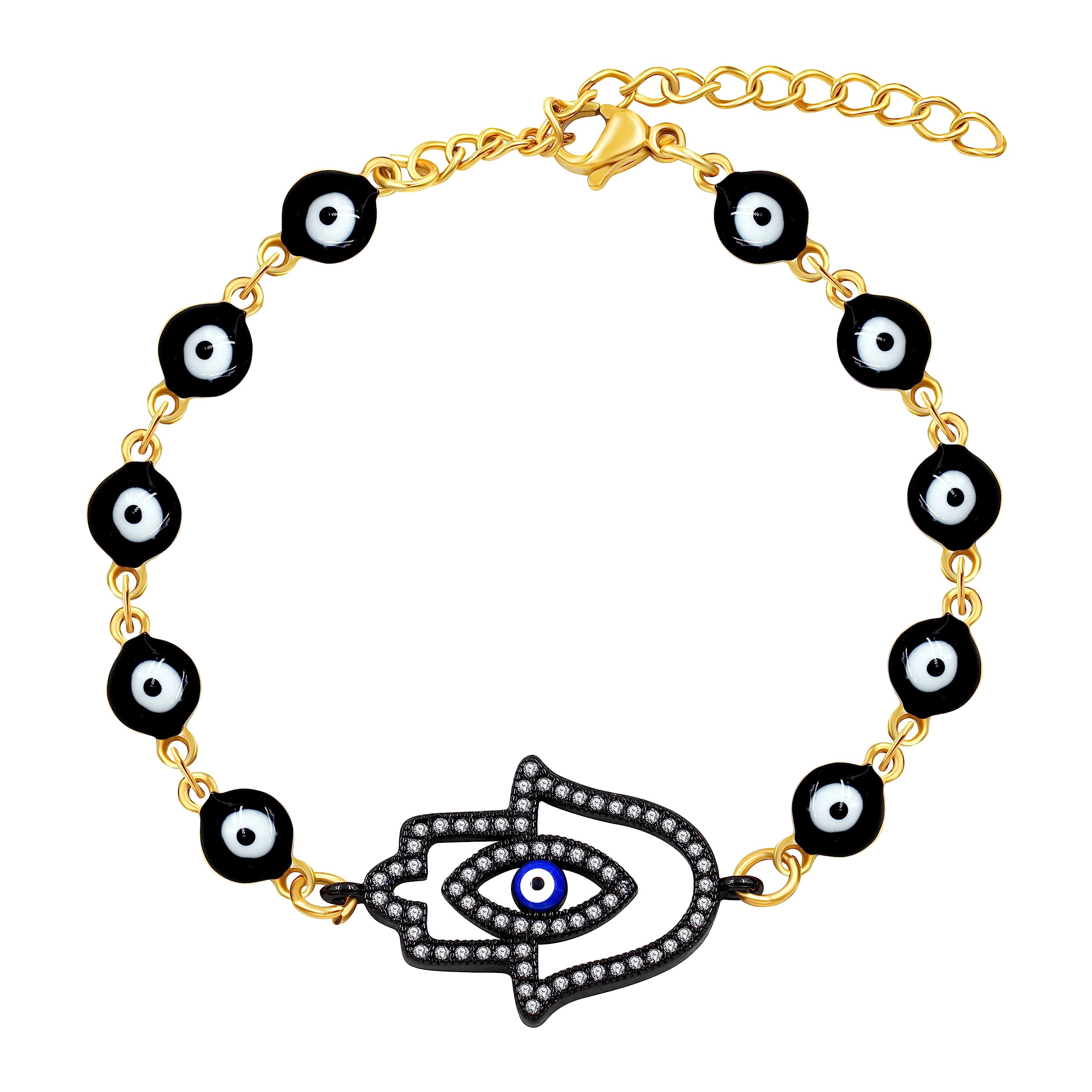 Nuovo Design in argento Sterling 925 occhio Hamsa a forma di mano di Fatima coll