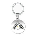 thumbnail image 1 of Uloveido Stainless Steel Mountain Shaped Keychain Climber Jewelry Mustard Seed Keyring Y763, 1 of 7