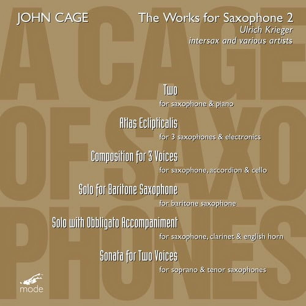 Ulrich Krieger - Cage of Saxophones 2 - Music & Performance - CD