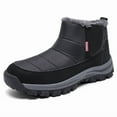 thumbnail image 1 of Ulsto Men's waterproof and warm faux fur-lined ankle boots, anti-slip winter hiking boots, 1 of 10
