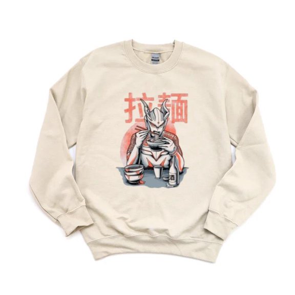 Ult Ramen Zero Funny Noodle Soup Food Japanese Anime Sweatshirt, for men & women, up to size 5XL