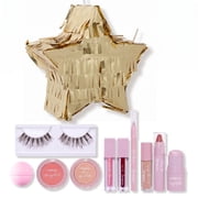 Ulta Beauty Pi ata Star 10 piece Beauty Surprise Set, Eye Shadow, Eyeliner, Lip Oil, Lip Crayon, Lip Stain, Highlighter, False Eyelashes, Blush & Bath Bomb, Mini Makeup Gift Set