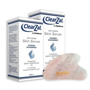 CLEARZAL Dry Skin Oil,Anti-Aging All Natural Skin Serum Moisture Embracing Formula with Essential Oils, help relieve irritation, dryness and flakiness.Rosehip oil, Jojoba oil 4 oz*2 Gua Sha board