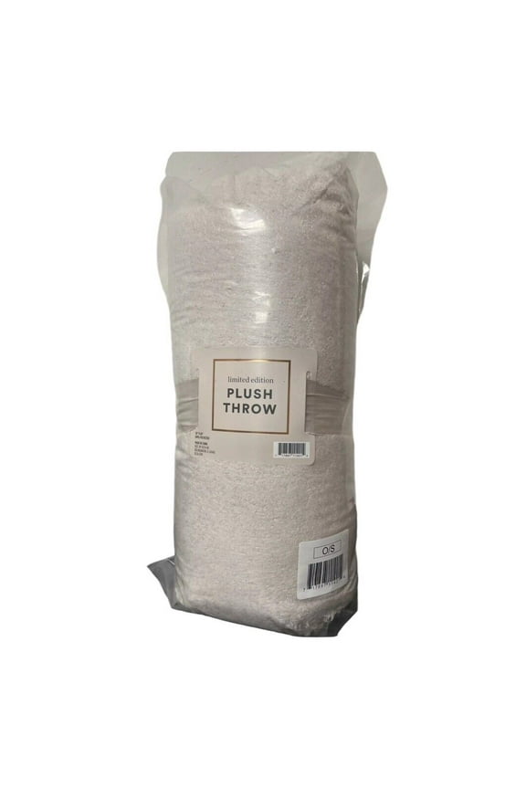 Ulta Womens L XL Off Light Beige Pink Bathrobe NEW Plush Robe Large Extra Large