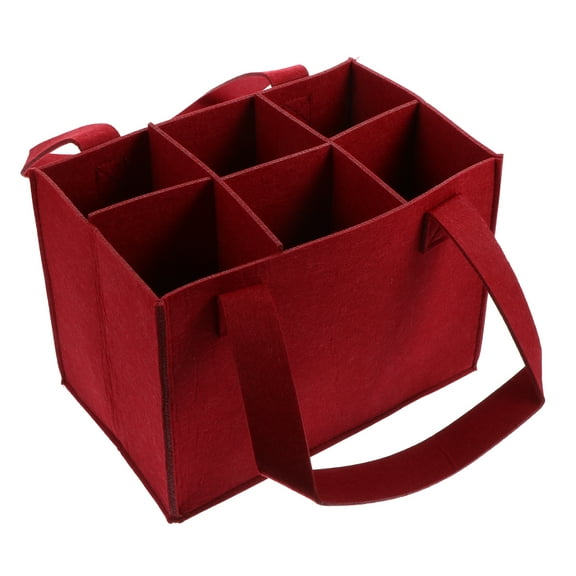 Ulthilift 1Pc Felt Wine Bottle Storage Bag Wine Tote Pouch Wine Holder Wine Carrier