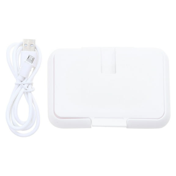 Portable Baby Wipe Warmer Made of ABS for Storage White Constant Temperature Heating Design Small Size