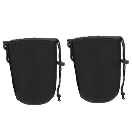 Ulthilift 2PCS SLR Camera Lens Pouch for DSLR Camera Lens Neoprene Lens Container Size S