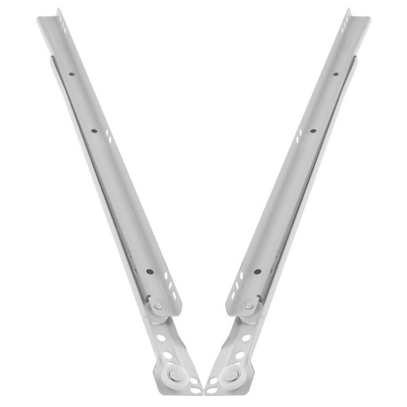 KONTONTY 2Pcs Kitchen Drawer Slides Bottom Mount Cold Rolled Steel Replacement Drawer Tracks White for Homeowners