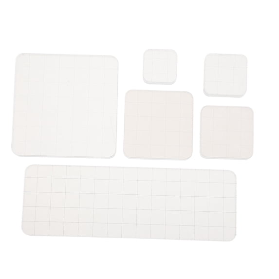 Ulthilift 6Pcs Household Stamp Blocks Transparent Clear Stamps Convenient Stamping Blocks