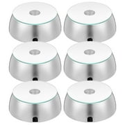 Milisten Crystal Art Plastic Light Base Stand 6Pcs 3.3X2.8X1.2In