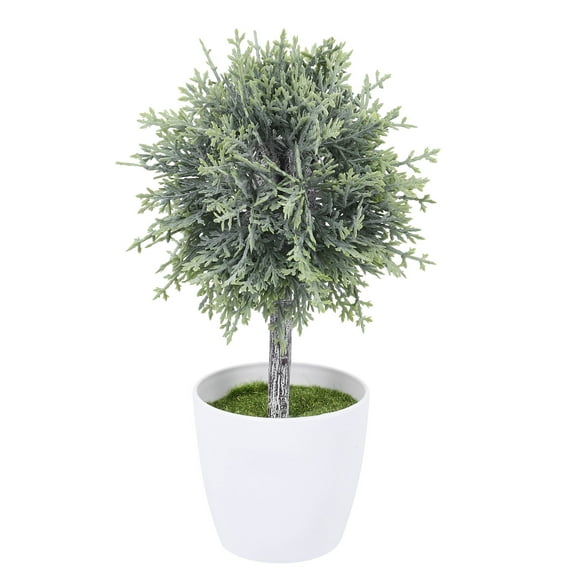 Ulthilift Indoor Fake Spherical Plant Window Decor Artificial Plastic Desk Potted Plants