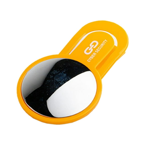 YUYUETIME Computer Rear-View Mirror for Office Desks and Cubicles Orange Adjustable Window Mirror