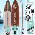 thumbnail image 1 of Ultifit Inflatable Paddle Board Extra Wide 450 Lbs Capacity Anti-Slip Design with SUP Accessories and Seat 11'6" x 35" Brown, 1 of 8