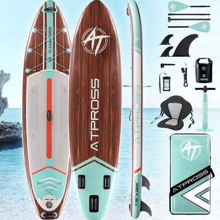 Ultifit Inflatable Paddle Board Extra Wide 450 Lbs Capacity Anti-Slip Design with SUP Accessories and Seat 11'6" x 35" Brown