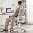 thumbnail image 1 of Ultifit Ergonomic Office Chair for Adult, Gray Breathable Mesh Desk Chair with Adjustable Headrest, Armrests, Lumbar Support, and Rocking Function，400LBS, 1 of 11