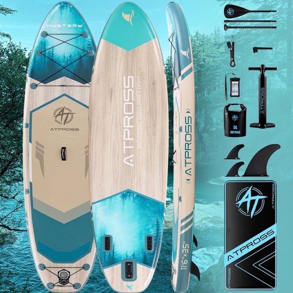 Ultifit Inflatable Paddle Board Extra Wide 450 Lbs Capacity Anti-Slip Design with SUP Accessories 11'6" x 35"