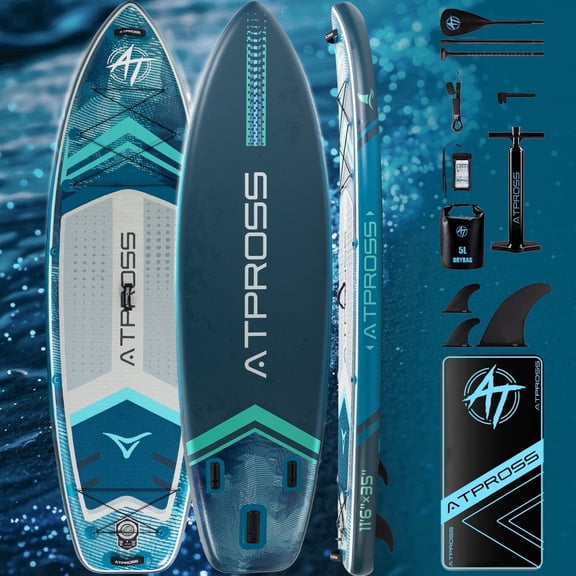 Ultifit Inflatable Paddle Board Extra Wide 450 Lbs Capacity Anti-Slip Design with SUP Accessories 11'6" x 35"
