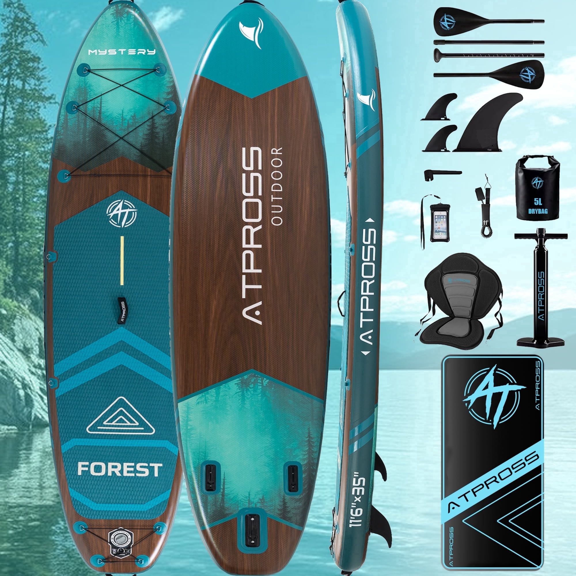 Ultifit Inflatable Paddle Board Extra Wide 450 Lbs Capacity Anti-Slip Design with SUP Accessories and Seat 11'6" x 35"