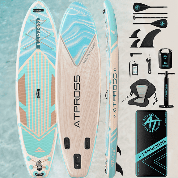 Ultifit Inflatable Paddle Board Extra Wide 400 Lbs Capacity Anti-Slip Design with SUP Accessories and Seat 10'6" x 33"