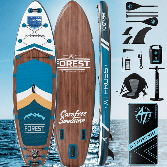 Ultifit Inflatable Paddle Board Extra Wide 400 Lbs Capacity Anti-Slip Design with SUP Accessories and Seat 10'6" x 33"