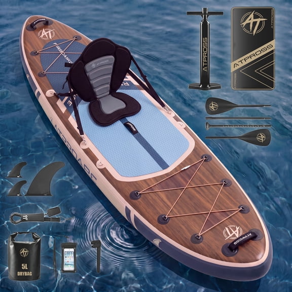 Ultifit Inflatable Paddle Board Extra Wide 400 Lbs Capacity Anti-Slip Design with SUP Accessories and Seat 10'6" x 33"