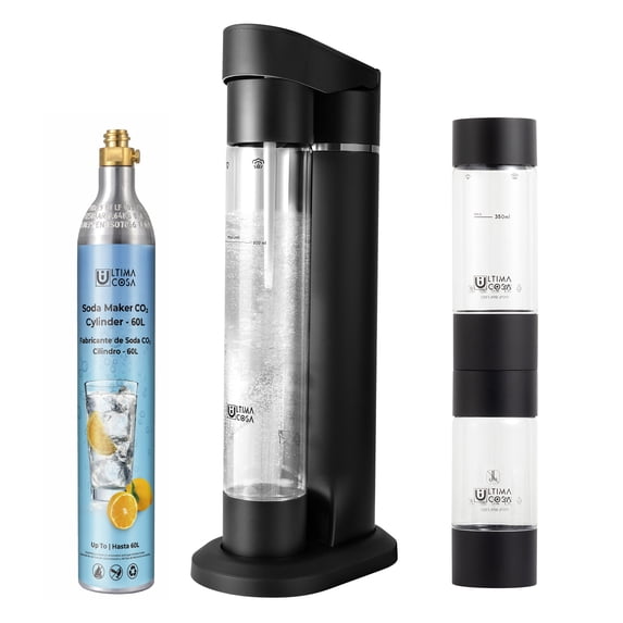 Ultima Cosa Presto Frizzante Soda Maker- Black