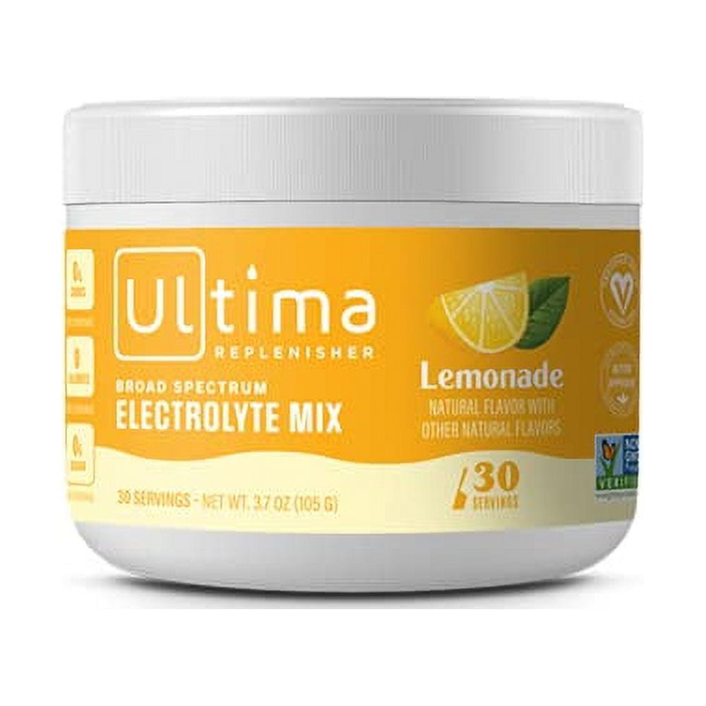 Ultima Replenisher Electrolyte Hydration Drink Mix, Lemonade, 30