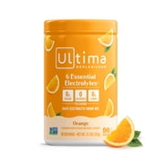 Ultima Replenisher, Electrolyte Drink Mix Powder, Sugar Free Daily Hydration Powder, Orange, 90 Servings