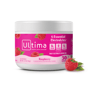 Ultima Replenisher Hydration Electrolyte Powder Drink Mix, Keto, Sugar-Free Raspberry, 30 Servings