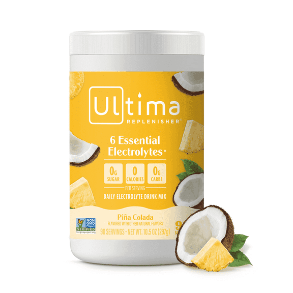 Ultima Replenisher, Electrolyte Drink Mix Powder, Sugar Free Daily Hydration Powder, Pia Colada, 90 Servings