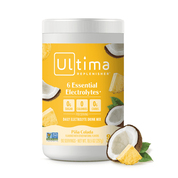Ultima Replenisher Hydration Electrolyte Powder Drink, Sugar-Free Piña Colada Mocktini, 90 Servings