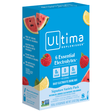 Ultima Replenisher, Signature Variety Pack, 8 Count, Electrolyte Supplement