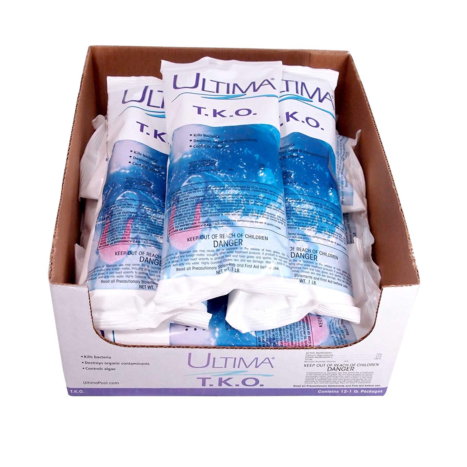 Ultima T.K.O. Chlorinating Shock Treatment for Swimming Pools, 12 Pack - image 1 of 2