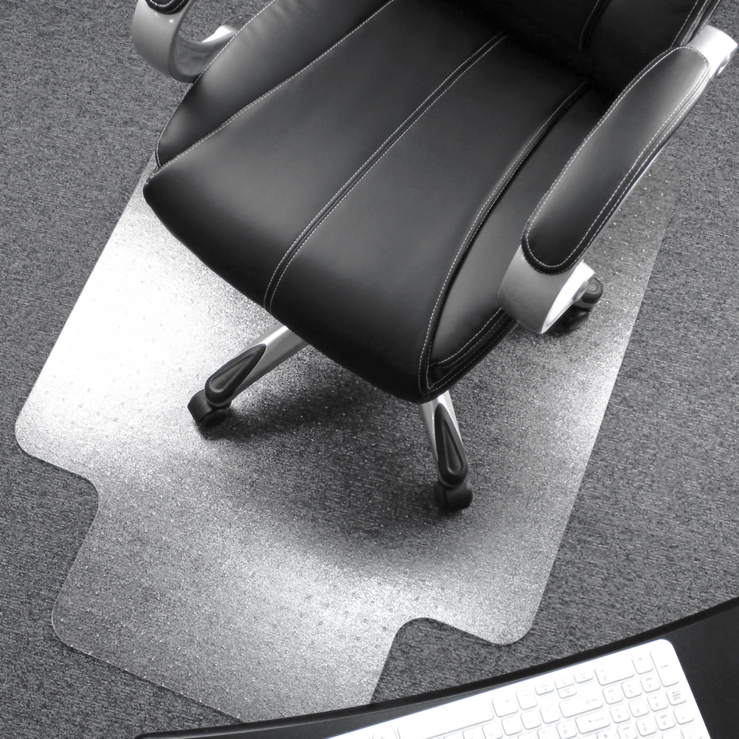 Ultimat® Polycarbonate Lipped Chair Mat for Carpets up to 1/2" - 48 x 53" - image 1 of 13